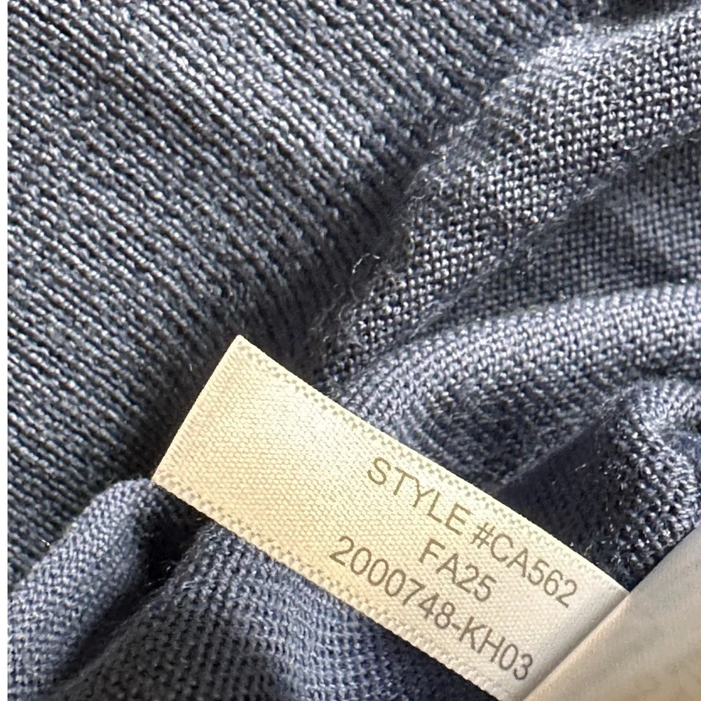 J.Crew Quarter-Zip Sweater SZ XL Blue NWT Merino Wool‎ Blend lightweight